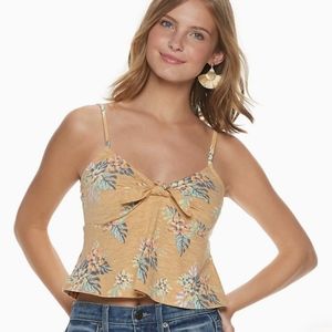 Mudd Bow-Front Floral Tiny Tank Junior's Large